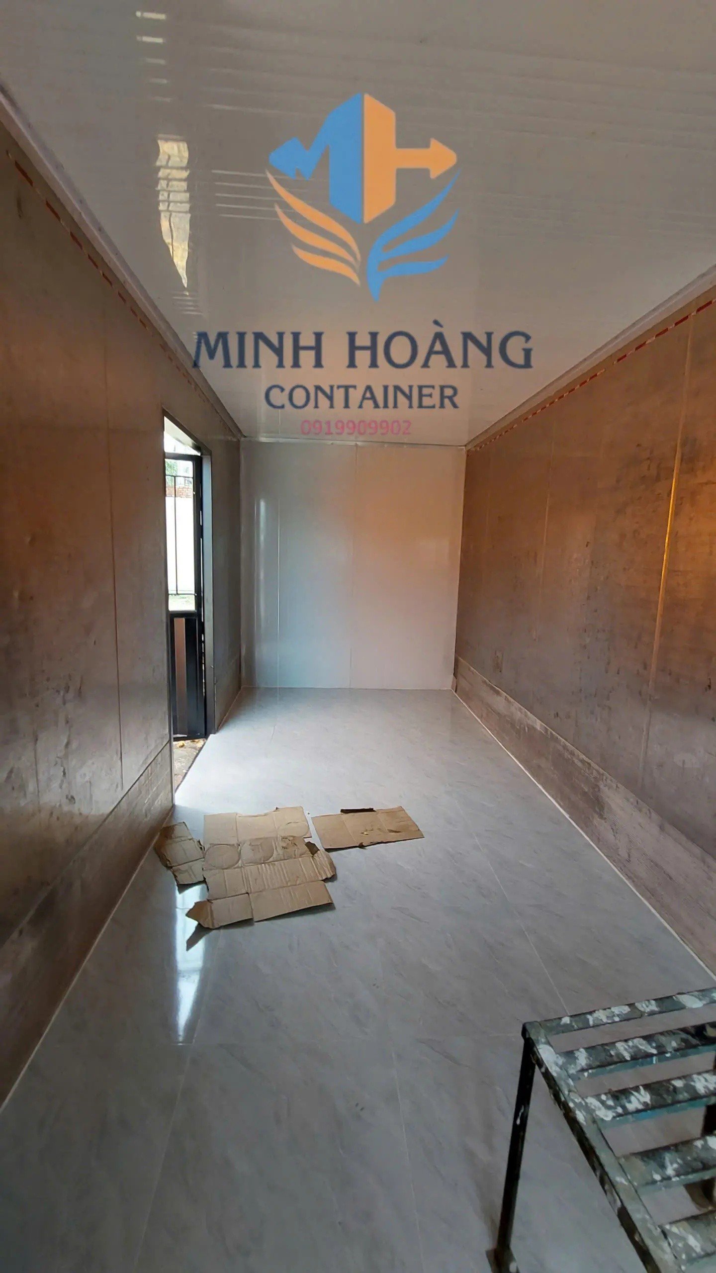 Container Văn Phòng 20 Feet Cam Viền Đen Vỏ Lạnh Mẫu 2
